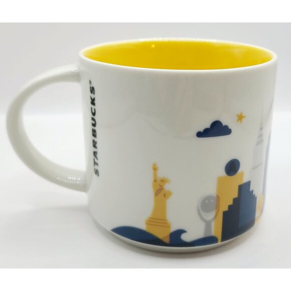 Starbucks New York "You Are Here" Collection Ceramic Mug 14oz Yellow Interior - Picture 4 of 8